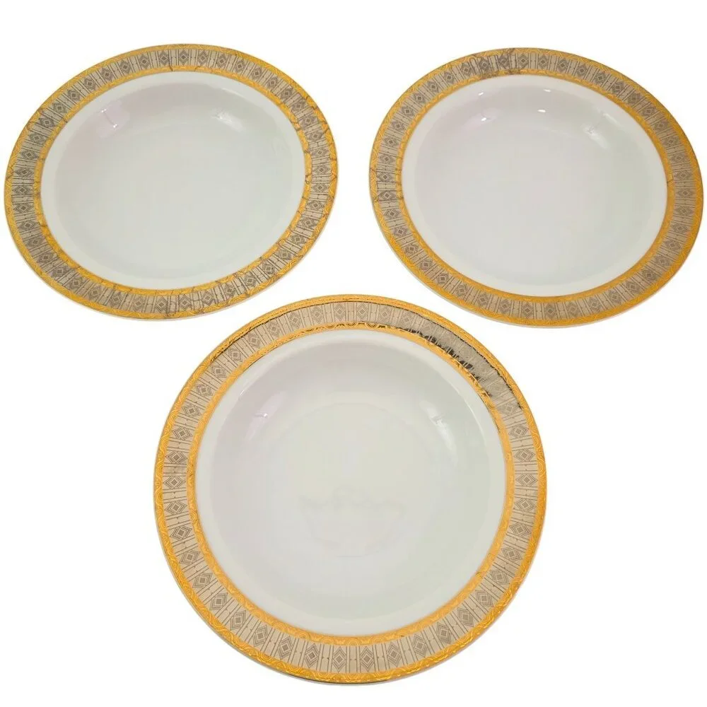 Baum Bros Formalities SAMANTHA Bohemian Porcelain Soup Salad Bowls – Set of 4